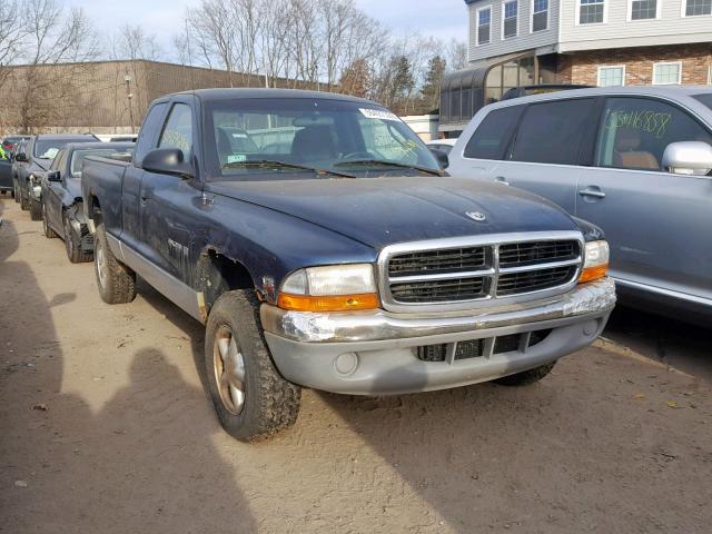 1B7GG22X0YS545552 - 2000 DODGE DAKOTA BLUE photo 1