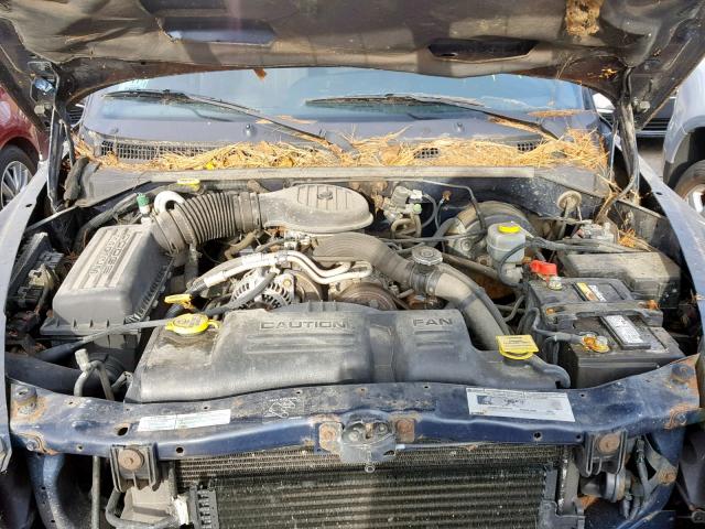 1B7GG22X0YS545552 - 2000 DODGE DAKOTA BLUE photo 7