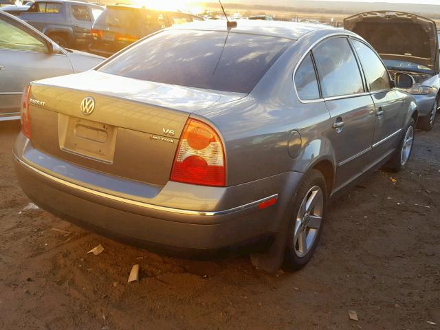 WVWTH63B04P193950 - 2004 VOLKSWAGEN PASSAT GLX GRAY photo 4