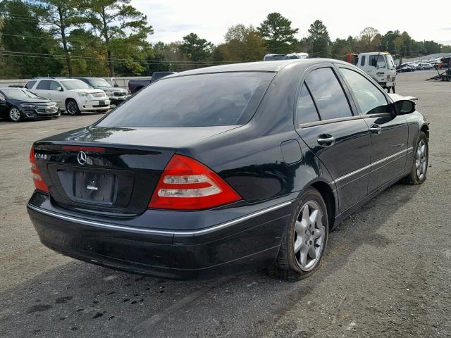 WDBRF61J73A496444 - 2003 MERCEDES-BENZ C 240 BLACK photo 4