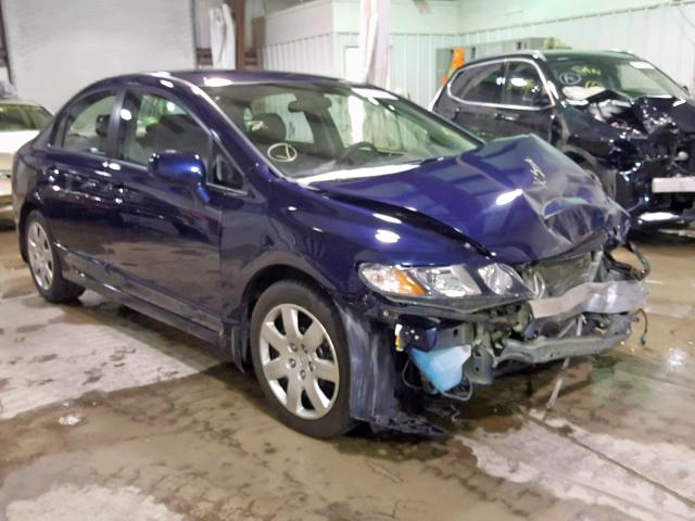 19XFA16569E010391 - 2009 HONDA CIVIC LX BLUE photo 1