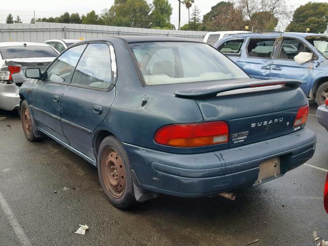 JF1GC6557SH511356 - 1995 SUBARU IMPREZA LX GREEN photo 3