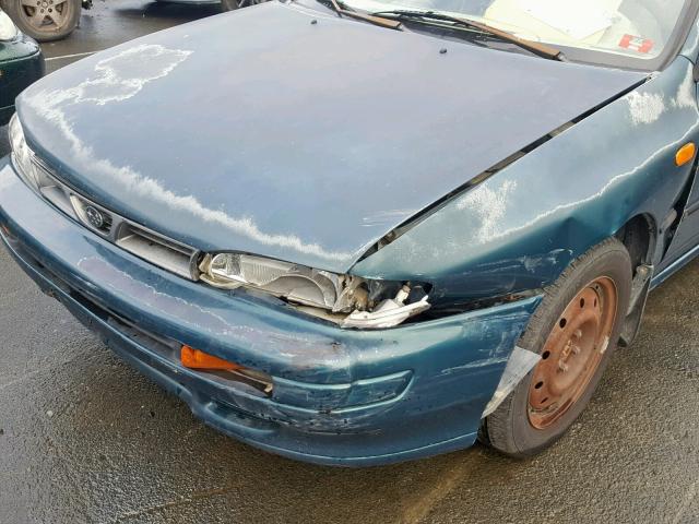 JF1GC6557SH511356 - 1995 SUBARU IMPREZA LX GREEN photo 9