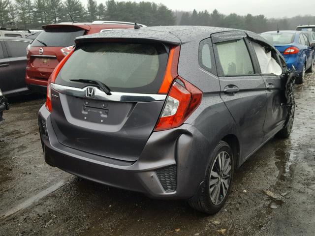 JHMGK5H88HS003159 - 2017 HONDA FIT EX GRAY photo 4