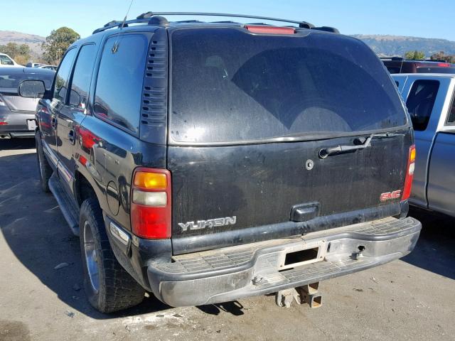 1GKEK13T01R196079 - 2001 GMC YUKON BLACK photo 3