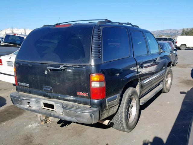 1GKEK13T01R196079 - 2001 GMC YUKON BLACK photo 4