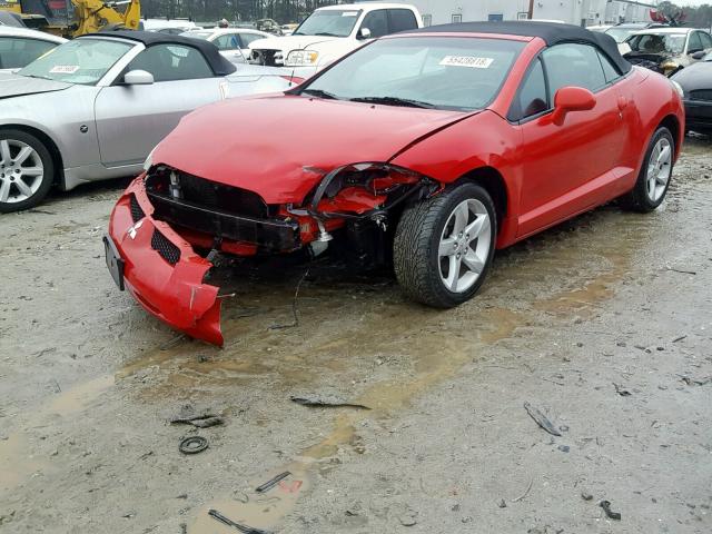 4A3AL25F57E014894 - 2007 MITSUBISHI ECLIPSE SP RED photo 2