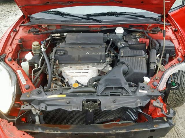 4A3AL25F57E014894 - 2007 MITSUBISHI ECLIPSE SP RED photo 7