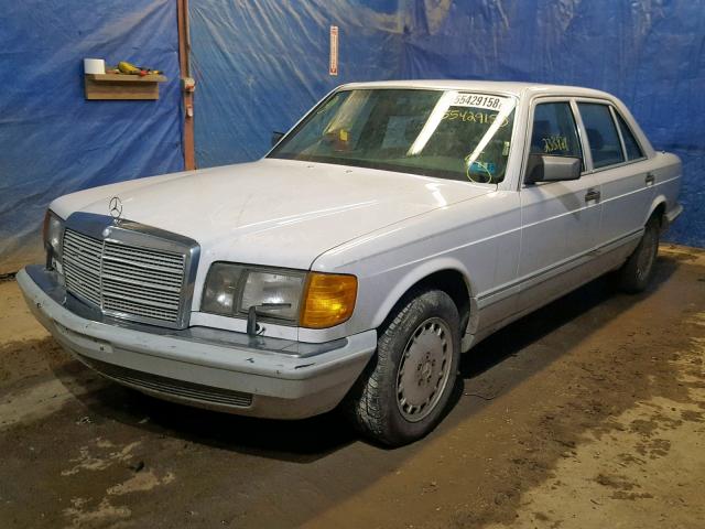 WDBCA35E0KA480066 - 1989 MERCEDES-BENZ 420 SEL WHITE photo 2