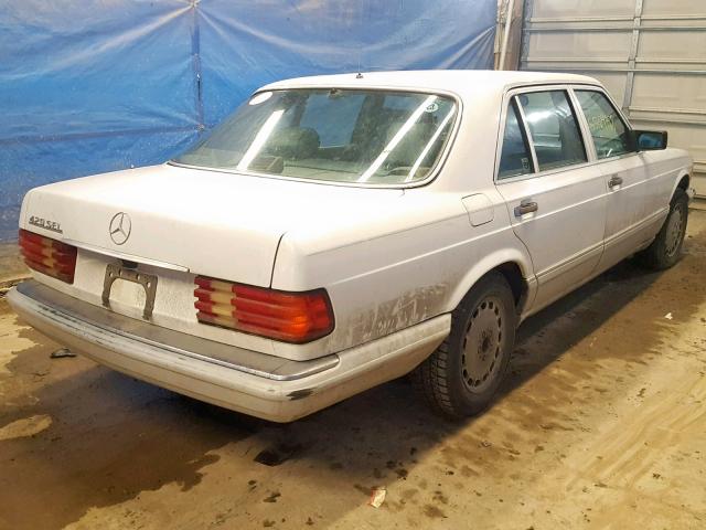 WDBCA35E0KA480066 - 1989 MERCEDES-BENZ 420 SEL WHITE photo 4