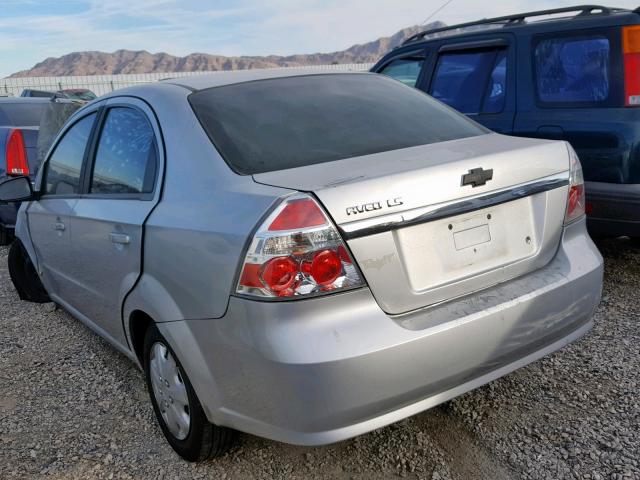 KL1TD56657B123082 - 2007 CHEVROLET AVEO BASE 银色 照片 3