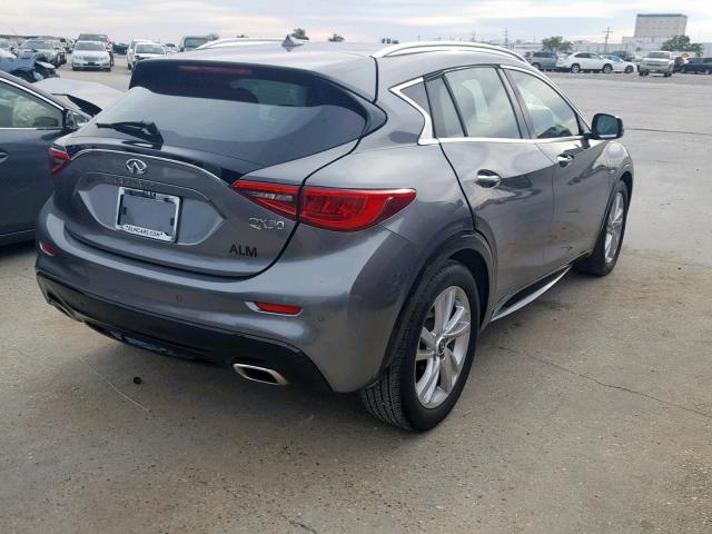 SJKCH5CP3HA028549 - 2017 INFINITI QX30 BASE GRAY photo 4