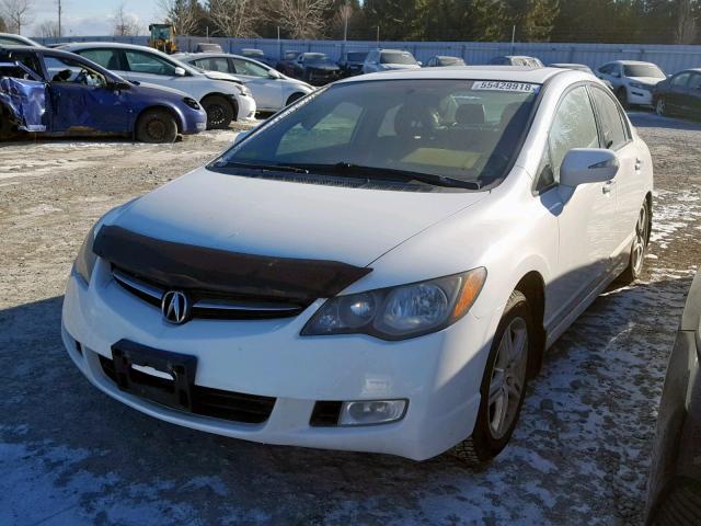 2HHFD56708H201238 - 2008 ACURA CSX TECHNO WHITE photo 2