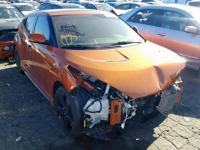 KMHTC6AEXEU192623 - 2014 HYUNDAI VELOSTER T ORANGE photo 1