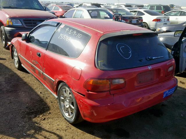 2HGEH2465SH514645 - 1995 HONDA CIVIC DX RED photo 3