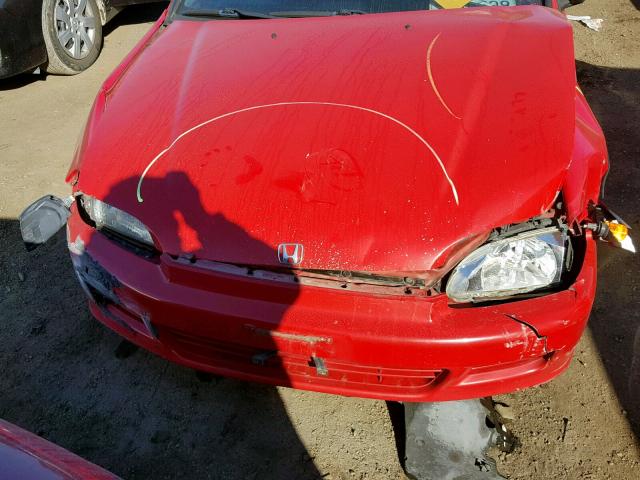 2HGEH2465SH514645 - 1995 HONDA CIVIC DX RED photo 7