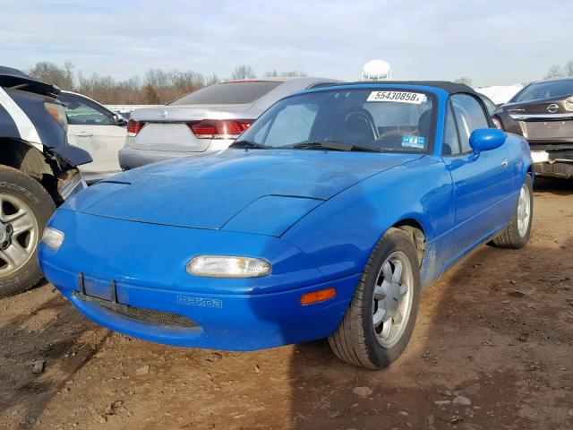 JM1NA3518N1300196 - 1992 MAZDA MX-5 MIATA BLUE photo 2