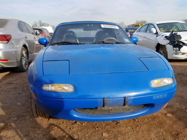 JM1NA3518N1300196 - 1992 MAZDA MX-5 MIATA BLUE photo 9