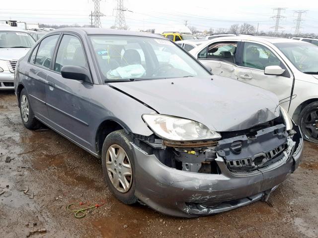 1HGES16495L014745 - 2005 HONDA CIVIC DX GRAY photo 1