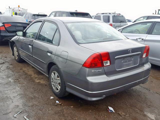 1HGES16495L014745 - 2005 HONDA CIVIC DX GRAY photo 3