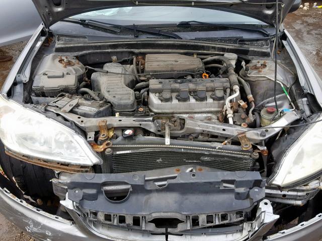 1HGES16495L014745 - 2005 HONDA CIVIC DX GRAY photo 7