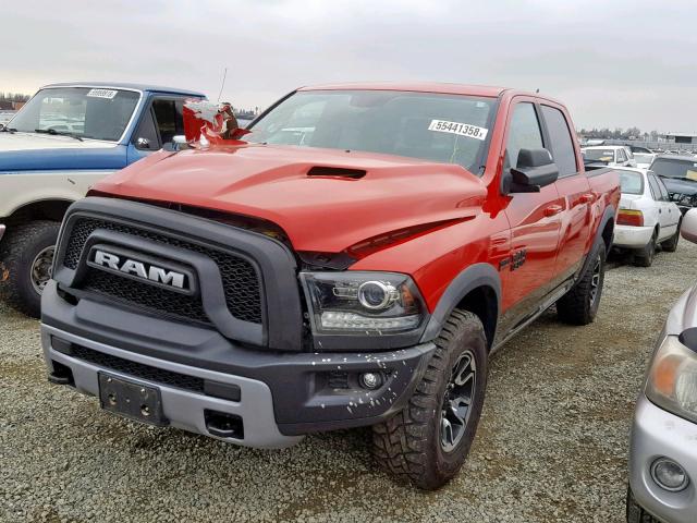 1C6RR7YT0GS210995 - 2016 RAM 1500 REBEL წითელი ფოტო 2