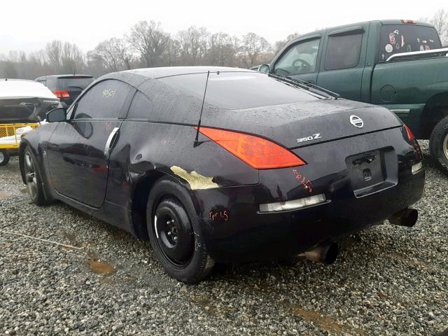 JN1AZ34D06M330489 - 2006 NISSAN 350Z COUPE BLACK photo 3