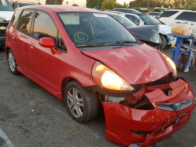 JHMGD38648S041694 - 2008 HONDA FIT SPORT RED photo 1