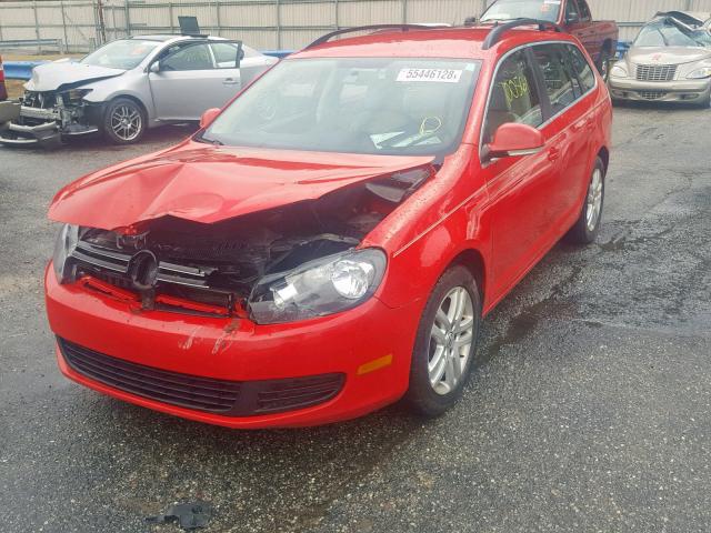 3VWPL7AJ0DM616769 - 2013 VOLKSWAGEN JETTA TDI RED photo 2