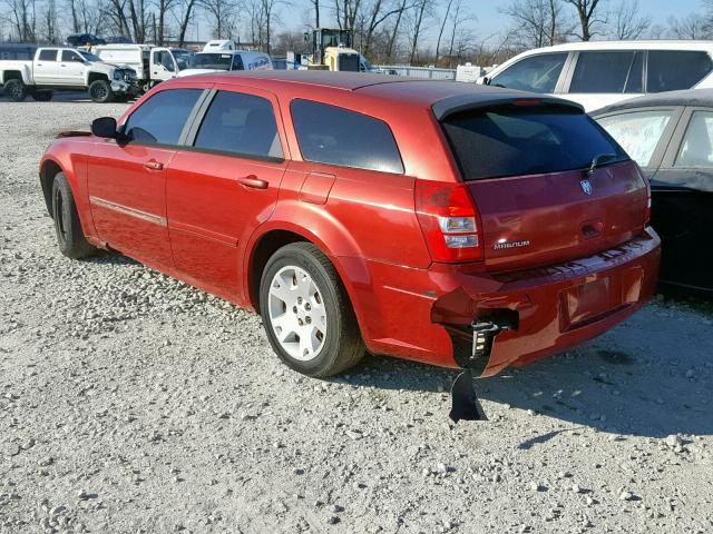 2D4FV48T95H601379 - 2005 DODGE MAGNUM SE RED photo 3