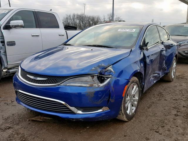 1C3CCCAB4FN649015 - 2015 CHRYSLER 200 LIMITE BLUE photo 2