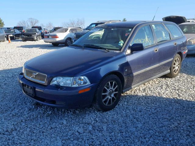 YV1VW29501F616367 - 2001 VOLVO V40 1.9T BLUE photo 2