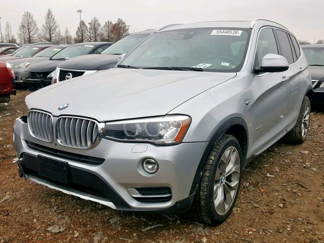 5UXWX9C55G0D77551 - 2016 BMW X3 XDRIVE2 SILVER photo 2