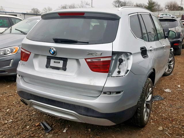 5UXWX9C55G0D77551 - 2016 BMW X3 XDRIVE2 SILVER photo 4