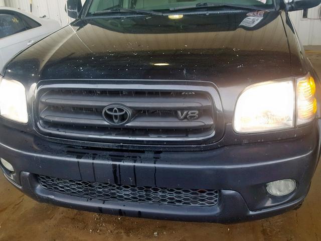 5TDBT48A84S219621 - 2004 TOYOTA SEQUOIA LI BLACK photo 9