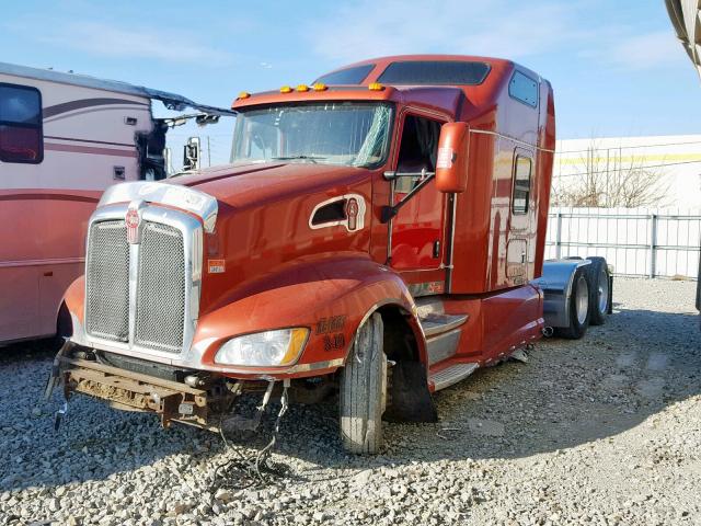 1XKAD49X1AJ274954 - 2010 KENWORTH CONSTRUCTI RED photo 2