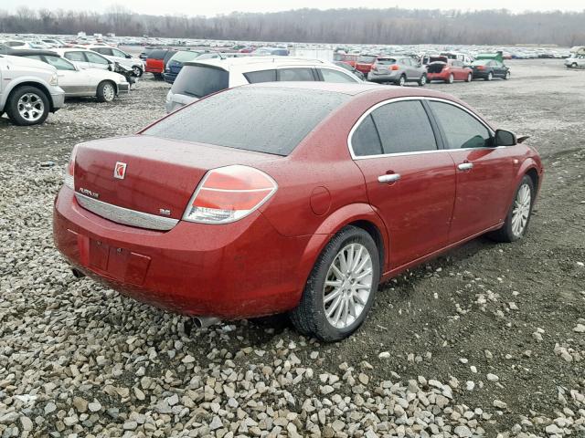 1G8ZX57779F105531 - 2009 SATURN AURA XR RED photo 4