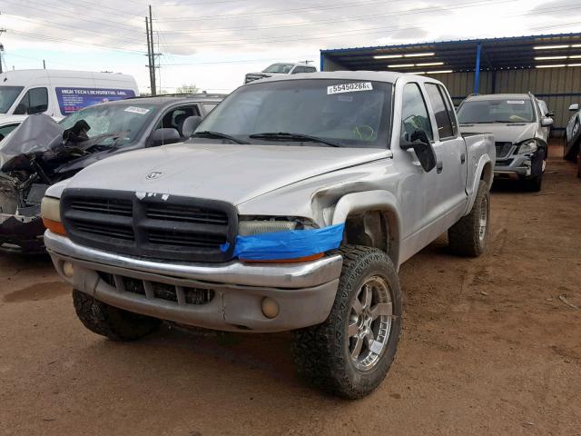 1B7HG2AN41S295548 - 2001 DODGE DAKOTA QUA SILVER photo 2