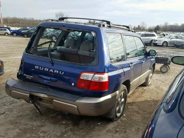 JF1SF65532H740487 - 2002 SUBARU FORESTER S BLUE photo 4