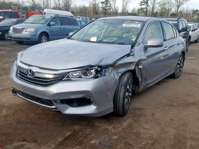 JHMCR6F54HC004134 - 2017 HONDA ACCORD HYB SILVER photo 2