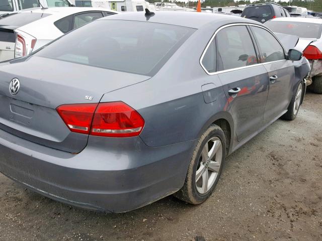 1VWBH7A39DC013902 - 2013 VOLKSWAGEN PASSAT SE GRAY photo 4