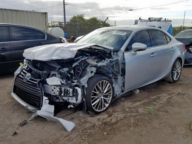 JTHBA1D26H5041138 - 2017 LEXUS IS 200T SILVER photo 2