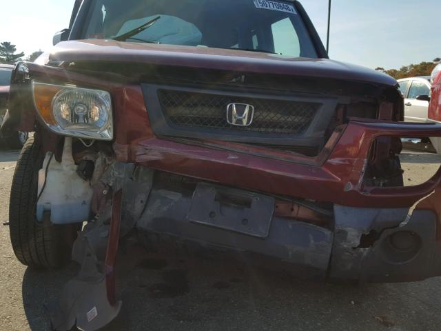 5J6YH17786L007235 - 2006 HONDA ELEMENT EX BURGUNDY photo 9