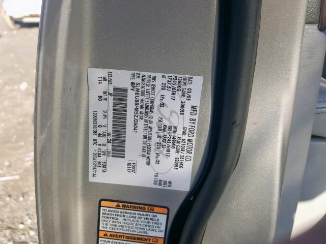 5LMEU88H85ZJ26041 - 2005 LINCOLN AVIATOR 灰色 照片 10