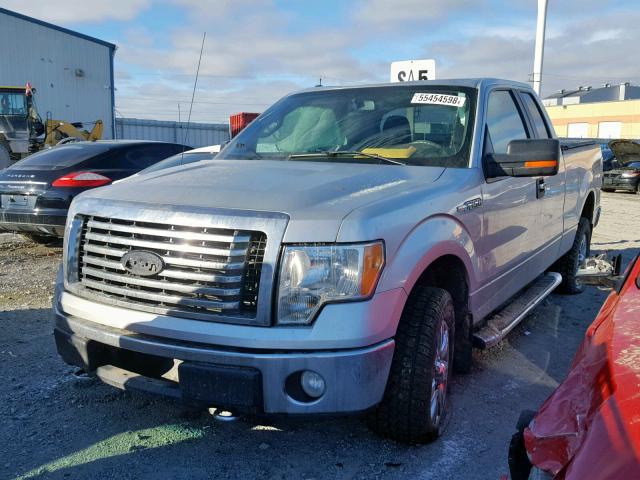 1FTEX1E84AFD07613 - 2010 FORD F150 SUPER SILVER photo 2