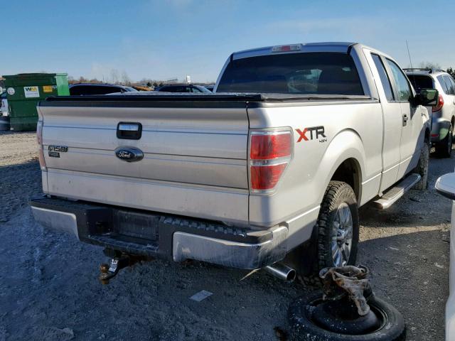 1FTEX1E84AFD07613 - 2010 FORD F150 SUPER SILVER photo 4