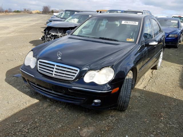 WDBRF92H77F887504 - 2007 MERCEDES-BENZ C 280 4MAT BLACK photo 2