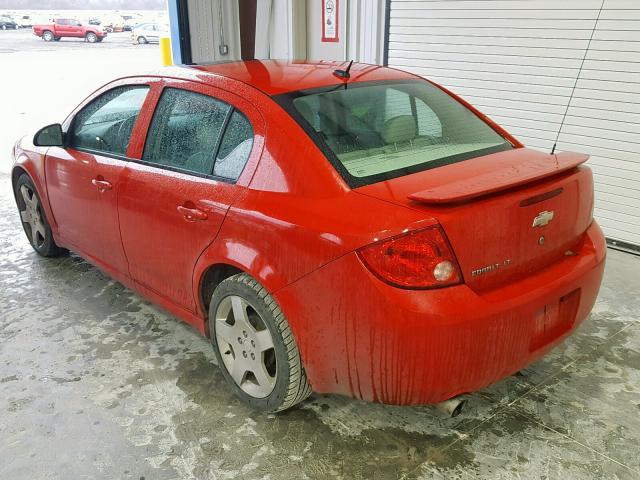 1G1AT58H197250461 - 2009 CHEVROLET COBALT LT RED photo 3