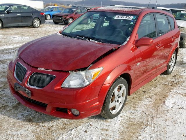 5Y2SL67877Z415739 - 2007 PONTIAC VIBE RED photo 2