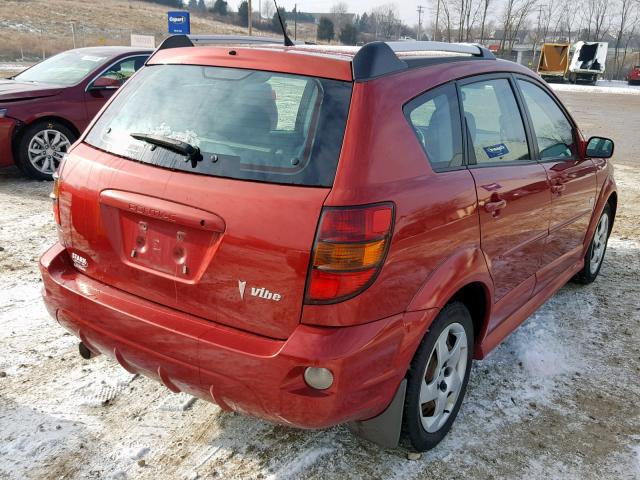 5Y2SL67877Z415739 - 2007 PONTIAC VIBE RED photo 4